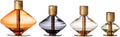 Bloomingville Multi-Color Glass & Metal, Set of 4 Taper Holder, Brass, AH1593
