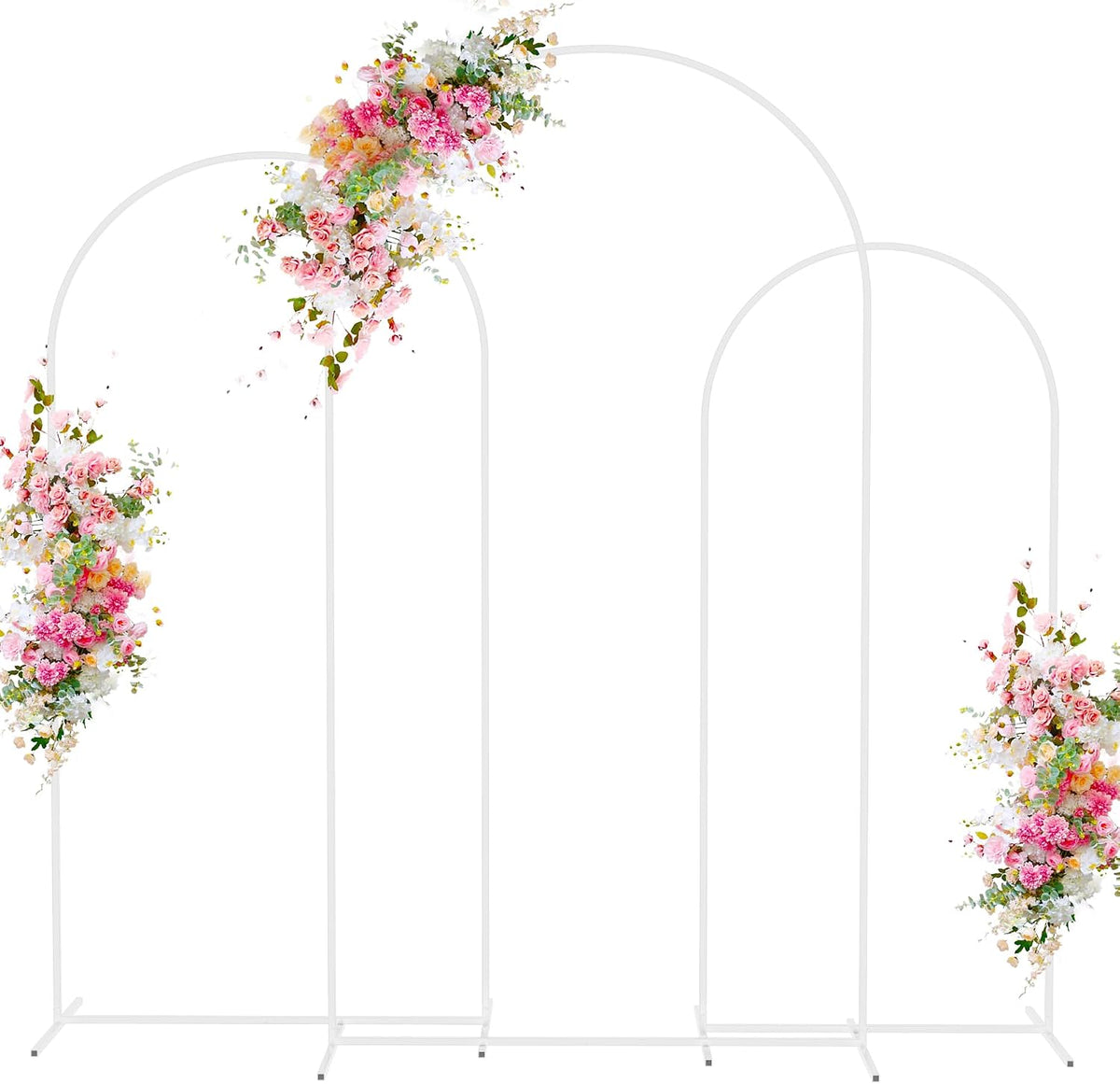 wokceer wedding arch backdrop stand 7.2ft,6.6ft,6ft white metal, main product view