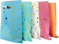 25 Party Favor Bags for Kids Birthdays, Goodie Candy Bags in 5 Colors with Star Pattern
