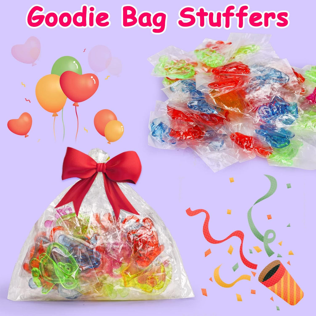 100PCS Sticky Hands Birthday Party Favors for Kids 4-8 8-12 Summer Goodie Bag Stuffers Classroom Treasure Box Toys Carnival Prizes Bulk Mini Treat Trinket Pinata Fillers Back to School Students Gifts