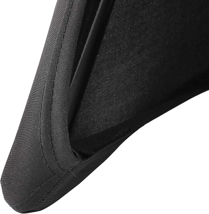 Peomeise Stretch Spandex Folding Chair Cover for Wedding Party Dining Banquet Event (Black,6pcs)