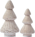 dn deconation white christmas tree figurines, natural rattan, main product view