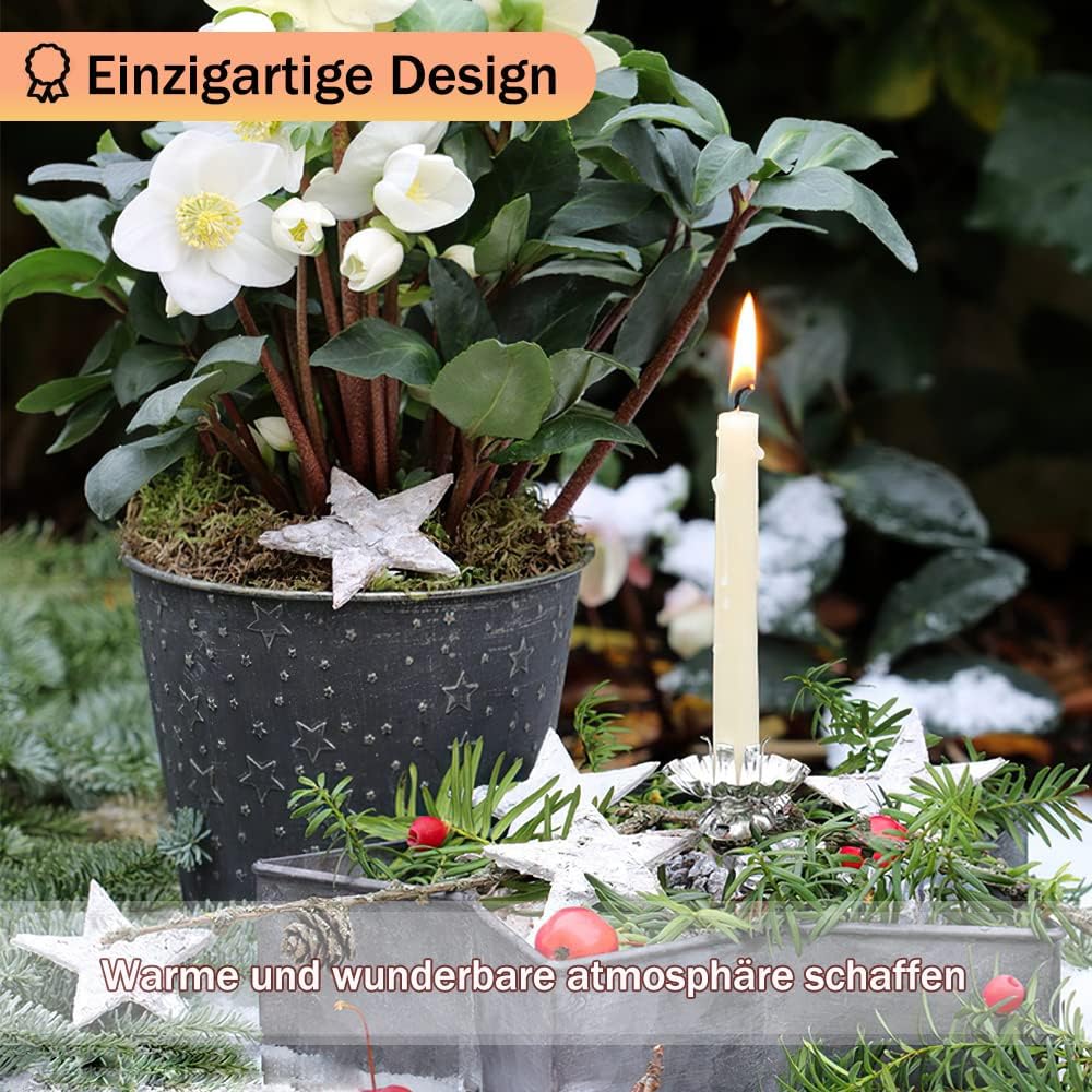 Pack of 20 Tree Candle Holders Clip Silver Candle Holders Christmas Tree Candle Inserts Decorative Mini Candle Holder for Tree Candles, Birthday Candles, Table Candles, Tea Lights