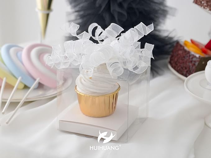 HUIHUANG White Bows for Gift Wrapping Christmas Curly Gift Bows 5 inch x 8 Counts Self-Adhesive Curly Ribbon Bow for Presents, Paper Bag, Party Favors, Wrapping Accessories, Holiday Decor