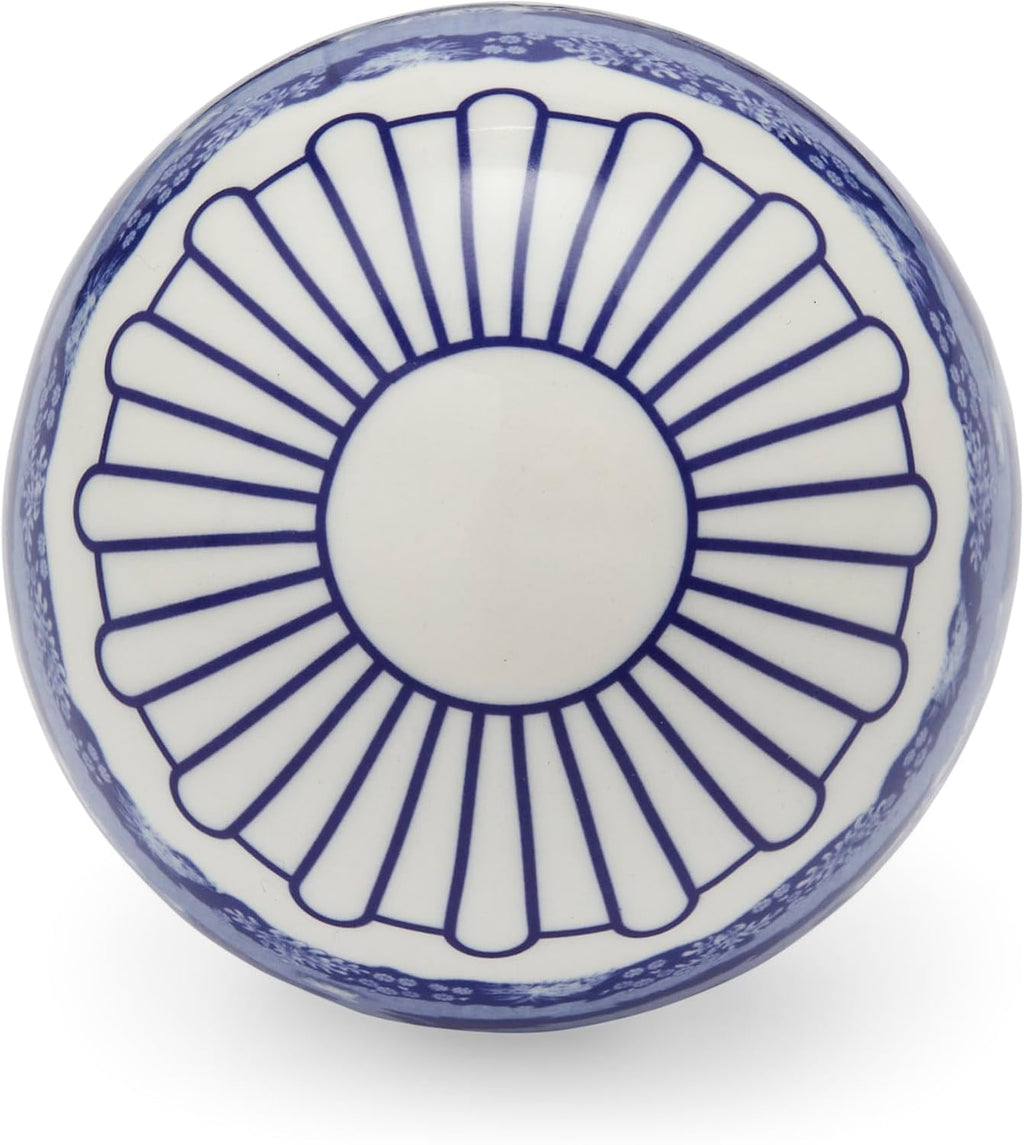 Spode Blue Italian Christmas Bauble - Full Scene Ornament with Classic Blue & White Porcelain Design, Collectible Holiday Decoration for Tree Display or Seasonal Décor - Giftworthy Keepsake