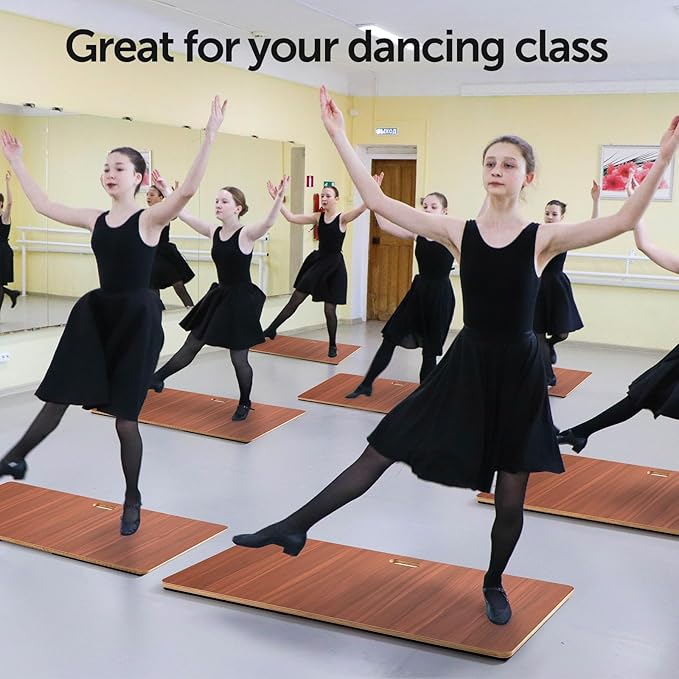 Tap Dance Floor-Portable Dance Floor for Any Surface-Professional Tap Board for Tap Dancing,Ideal for Dancers Home & Outdoor,Portable Stage Platform,Cushioned Base Dance Practice Floor