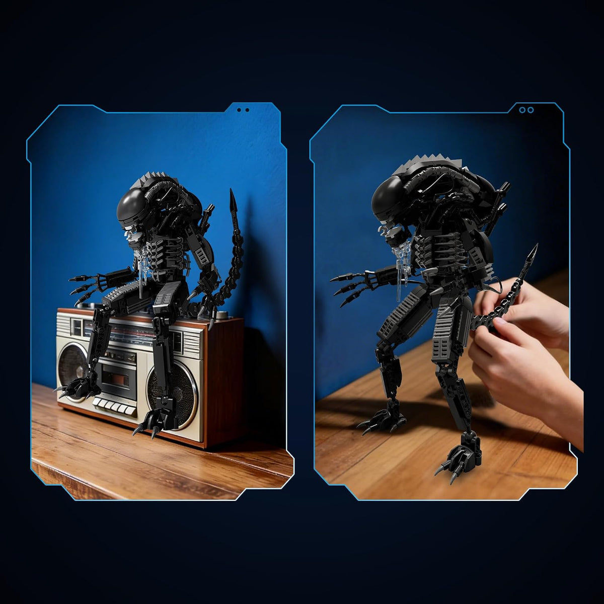 xenomorph action figures building set for adults &, side view