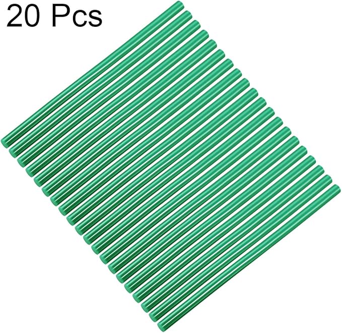 uxcell 20pcs Hot Glue Sticks for Glue Gun 7/16-inch x 10-inch Mini Hot Melt Adhesive Glue Stick Dark Green