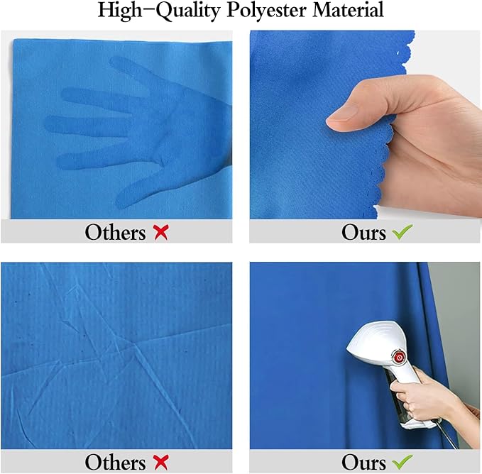 8x10FT Royal Blue Screen Backdrop for Photography, Solid Blue Photo Background Portrait for Party Portrait Photoshoots Booth Video Studio