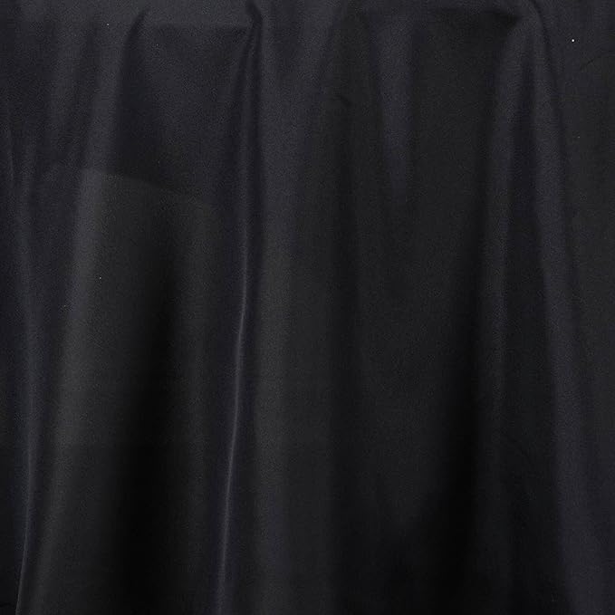 Efavormart Round Tablecloth, 108 Inch Stain & Wrinkle Resistant Washable Table Cloth, Decorative Polyester Fabric Table Cover for Banquet, Wedding, Dining- Black