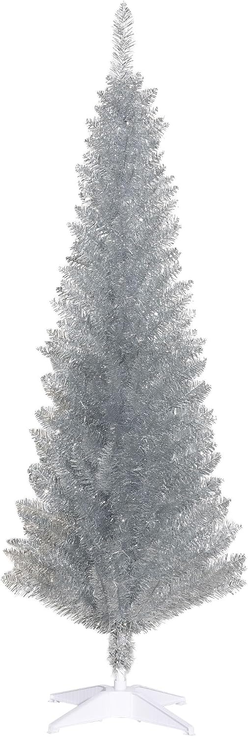 homcom 5' artificial pencil christmas tree 294 realistic, main product view