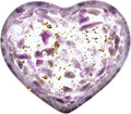 ORFOFE Candle Holder Decorative Resin Heart Shaped with Natural Crystal Stones Crystal Bowl Versatile Usage Unique Romantic Design, Purple Color for Home Decor in Living Room