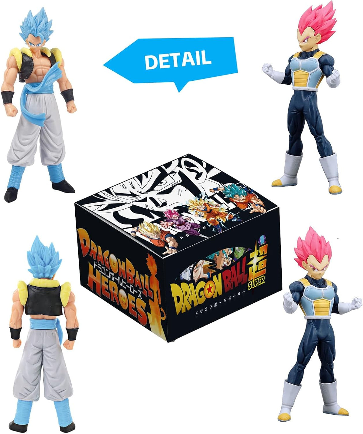 Anime Super Hero Action Figures Set, Collectible Warrior Figurines, 7.8Inch E...