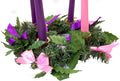 Religious Gifts - Christmas Centerpiece Advent Wreath Candle Holder with Silk Ribbon, 10 Inch