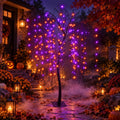 7 ft halloween lighted willow tree 256 led, main product view