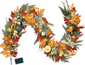 realistic fall garland for mantle 6 ft fall, main product view