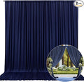 10 x 7 Feet Navy Blue Backdrop Curtain for Partie, Background Curtains for Photoshoot, Birthday, Wedding, Halloween, Thanksgiving, Christmas Day, New Year Party Decorations 5Ft x 7Ft, 2 Panels