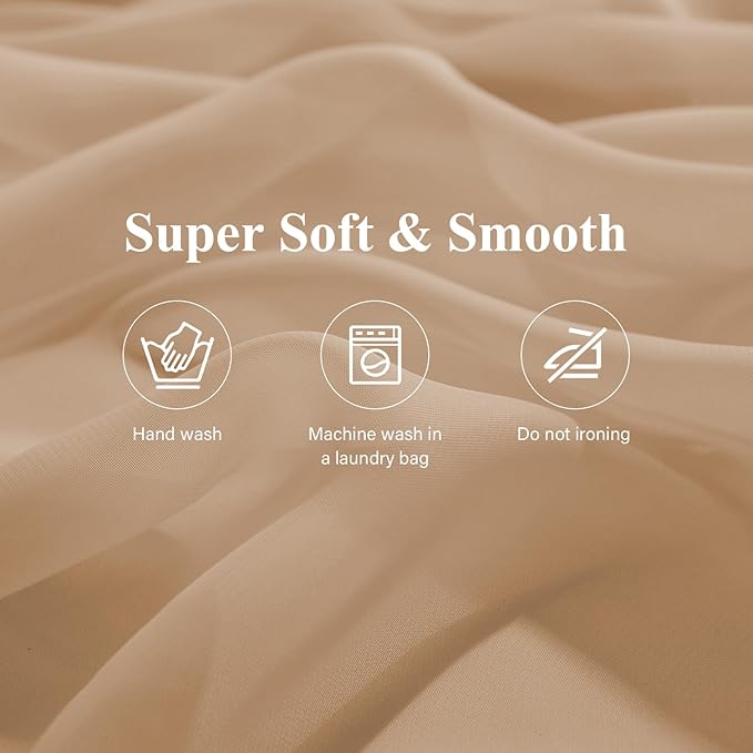 2 Pack 10 Ft Chiffon Table Runner Brown Gauze Long Table Runners 27x120 Inches Sheer Tulle Table Runner for Rustic Wedding Reception Bridal Shower Decorations Birthday Party