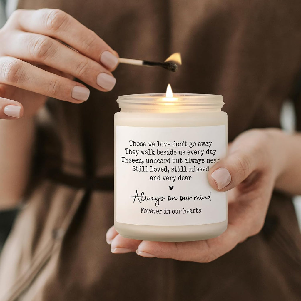 Shqiueos Sympathy Gifts for Loss of Loved One, Memorial Lavender Candle | Soy Wax 7oz, Bereavement, Thinking of You, Grief Gift, Funeral Comfort Condolence Remembrance Christmas Gift