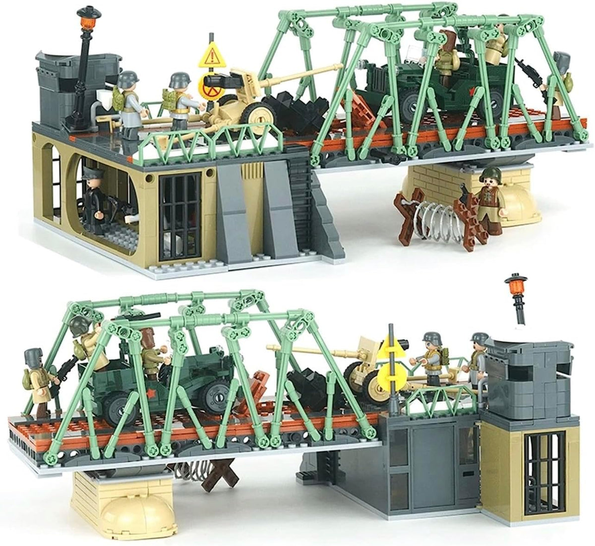 general jim's military brick building set - world shown in use