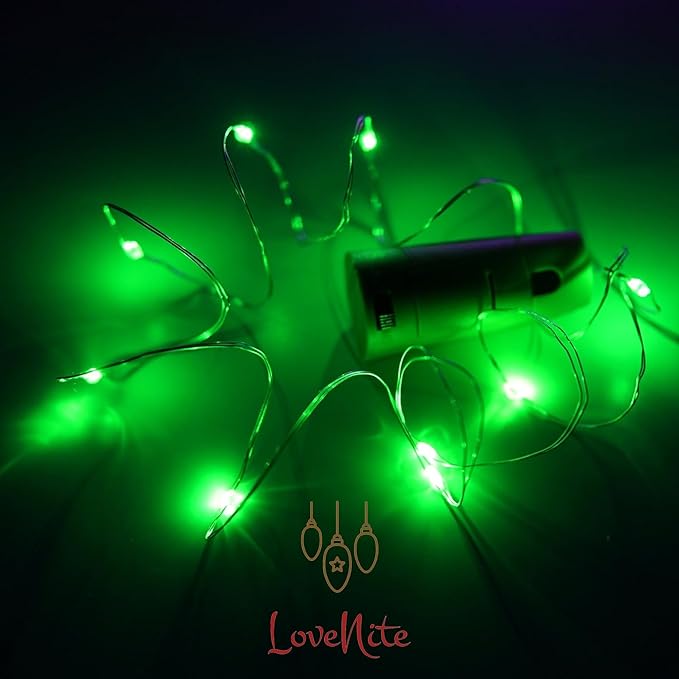 Wine Bottle Lights with Cork, Battery Operated 20 LED Cork Shape Silver Wire Colorful Fairy Mini String Lights(No Bottles) for DIY, Party, Decor, Christmas, Halloween,Wedding (3, Green)