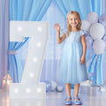 3FT Marquee Numbers 7 for 7th, 70th Birthday Party Decorations, Large Light Up Number 7 Sign for Anniversary Decor, Backdrop, Big Marquee Number, Pre-Cut Foam Board Kit
