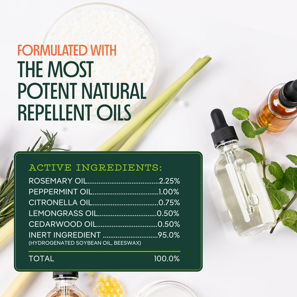 Murphy's Naturals Mosquito Repellent Candle Refills, 9 oz (Pack of 2) | Soy & beeswax blend with rosemary, peppermint, citronella & lemongrass essential oils; 30-hour burn time