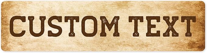 Custom Sign, Custom Street Sign, 11 Font Colors, 13 Font Styles, 4 Hole Options, 22 Sizes, 6x24 Inches, Rust Free DiBound, Fade Resistant, Made in USA by My Sign Center (Vintage)
