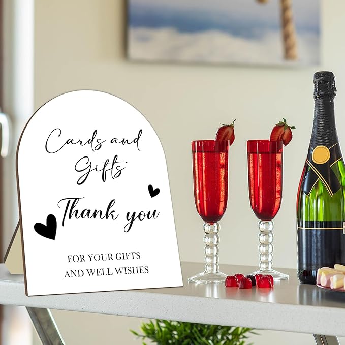 Cards and Gift Sign, Minimalist Wedding Decoration Sign, Thank You Gifts for Friends, Bridal Shower Baby Shower Favors, Bridal Shower Baby Shower Party Supplies 9 * 11IN
