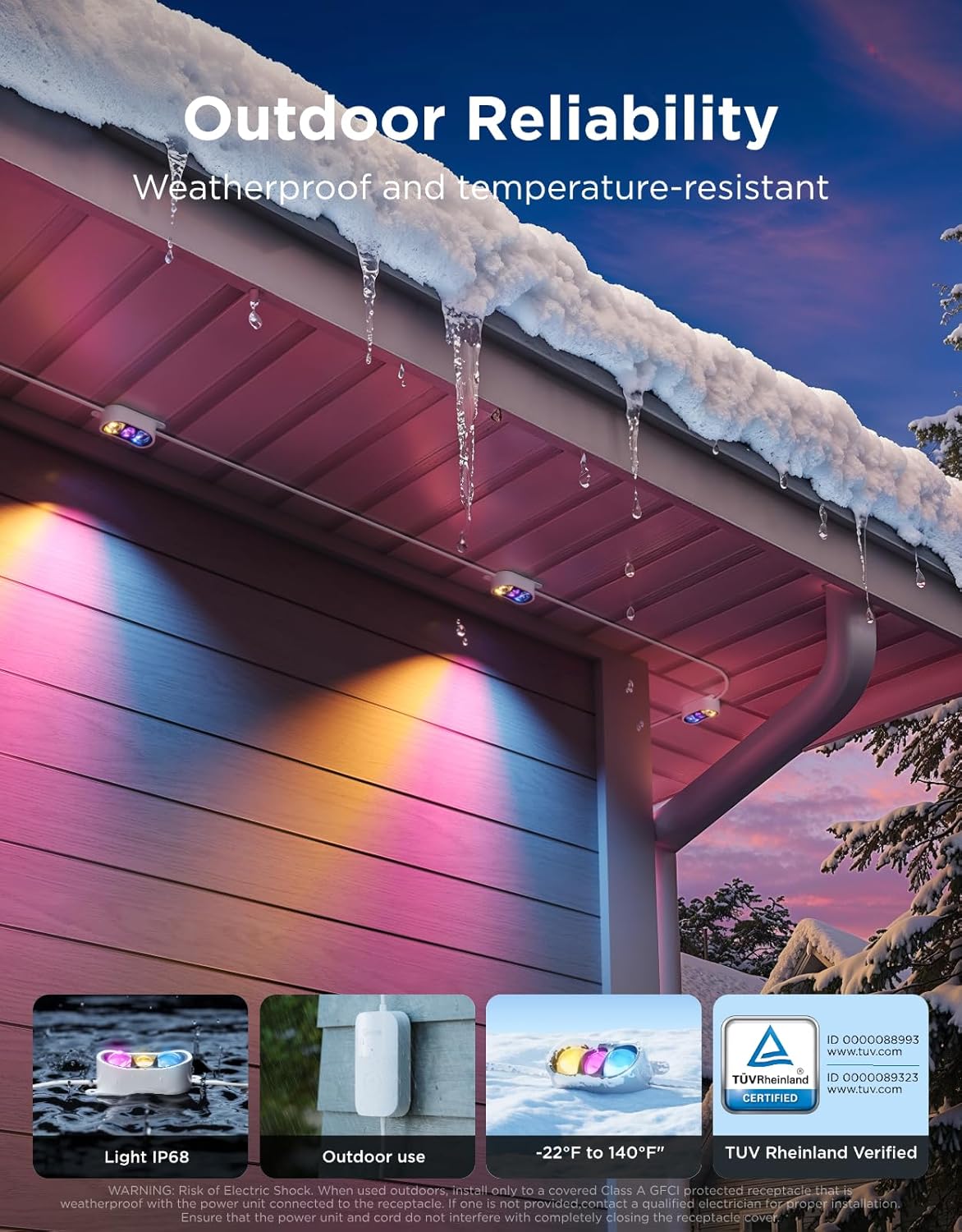Govee Permanent Outdoor Lights Prism 200ft, White