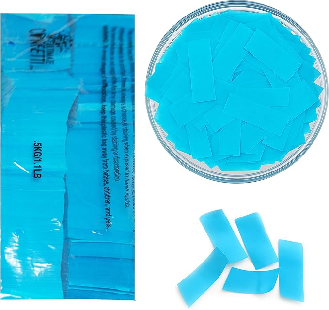 Ultimate Confetti, Turquoise Color Biodegradable Confetti - Rectangular Fluttering Tissue Paper Confetti for Cannon and Launcher use – Best for Wedding, Parties, Concerts and Live Events - 1 lb, 16 oz