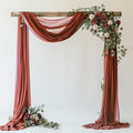 Wokceer Wedding Arch Draping Fabric Terracotta 28.7" x 20FT Sheer Drapes Backdrop for Ceremony, Birthday Party, Bridal Shower Decoration