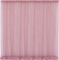 10x10 Dusty Rose Tulle Backdrop Curtains for Parties, Sheer Backdrop Curtain Wedding Photo Background Drapes for Baby Shower Photography Birthday Party