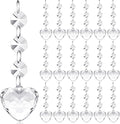 Nuenen 100 Pcs Hanging Crystals for Centerpieces Acrylic Chandelier Garland Beads Strands Prism Decorations Clear Teardrop Chandelier Crystals Pendant Wedding Home Garden Outdoor Ornaments(Heart)
