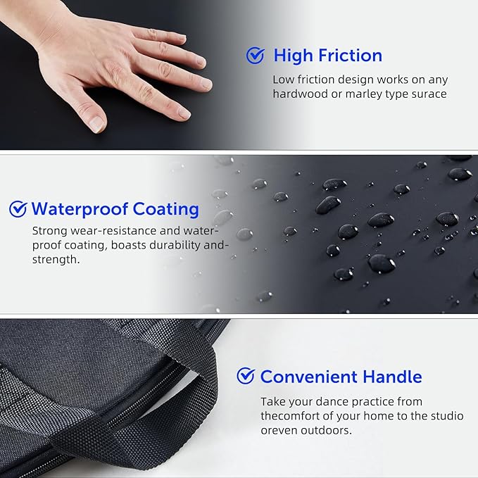 31inch Portable Dance Floor, Tap Dance Floor, Ballet Training Equipment Ideal for Figure Skating Practice Mat,Jazz,Tap Board,Turning Board and Party Dancing for All Ages