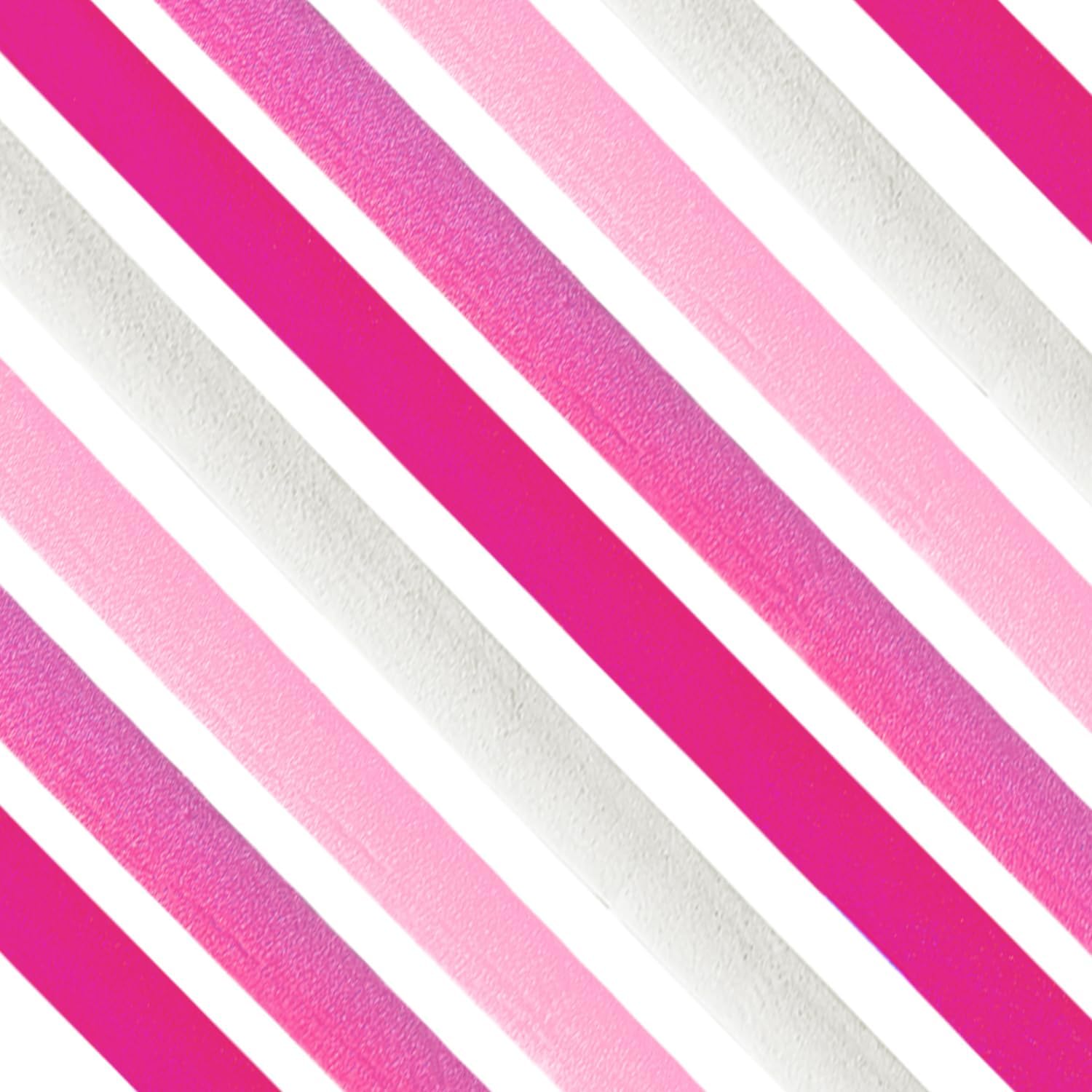 PheiLa Valentines Day Party Supplies, 4 Rolls Pink and White Crepe Paper Streamers for Galentines Day Girls Birthday Wedding Party Decor 1.77 Inch x 82 Ft/Roll, 328ft