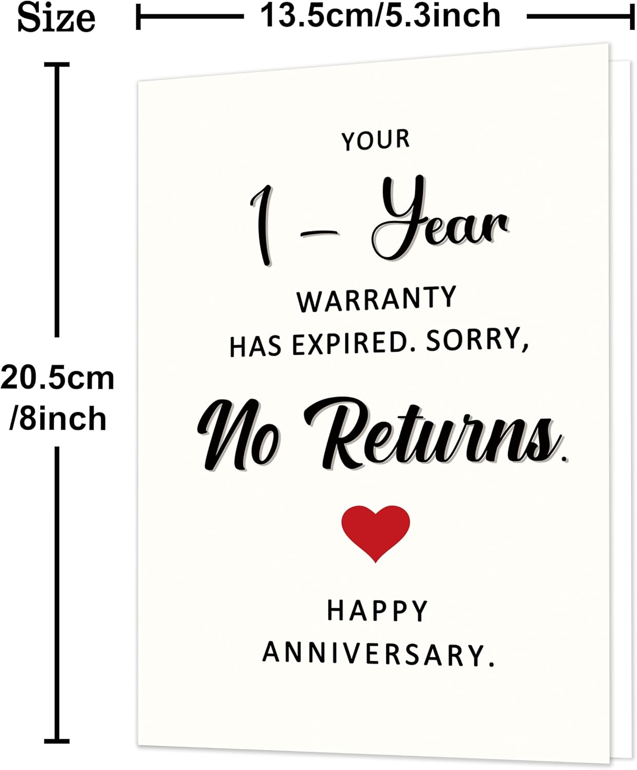 Funny 1st Anniversary Card,1 Year Anniversary Card Gifts for Boyfriend Girlfriend Him Her,One Year Wedding Anniversary Cards Gifts for Husband Wife Women Men Couples