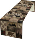 Retro Rusticd Cabin Table Runner Bear Country Farmhouse Vintage Lodge Table Runner for Party Dinner Festival Bedroom Living Room Kitchen 13x36 Inch