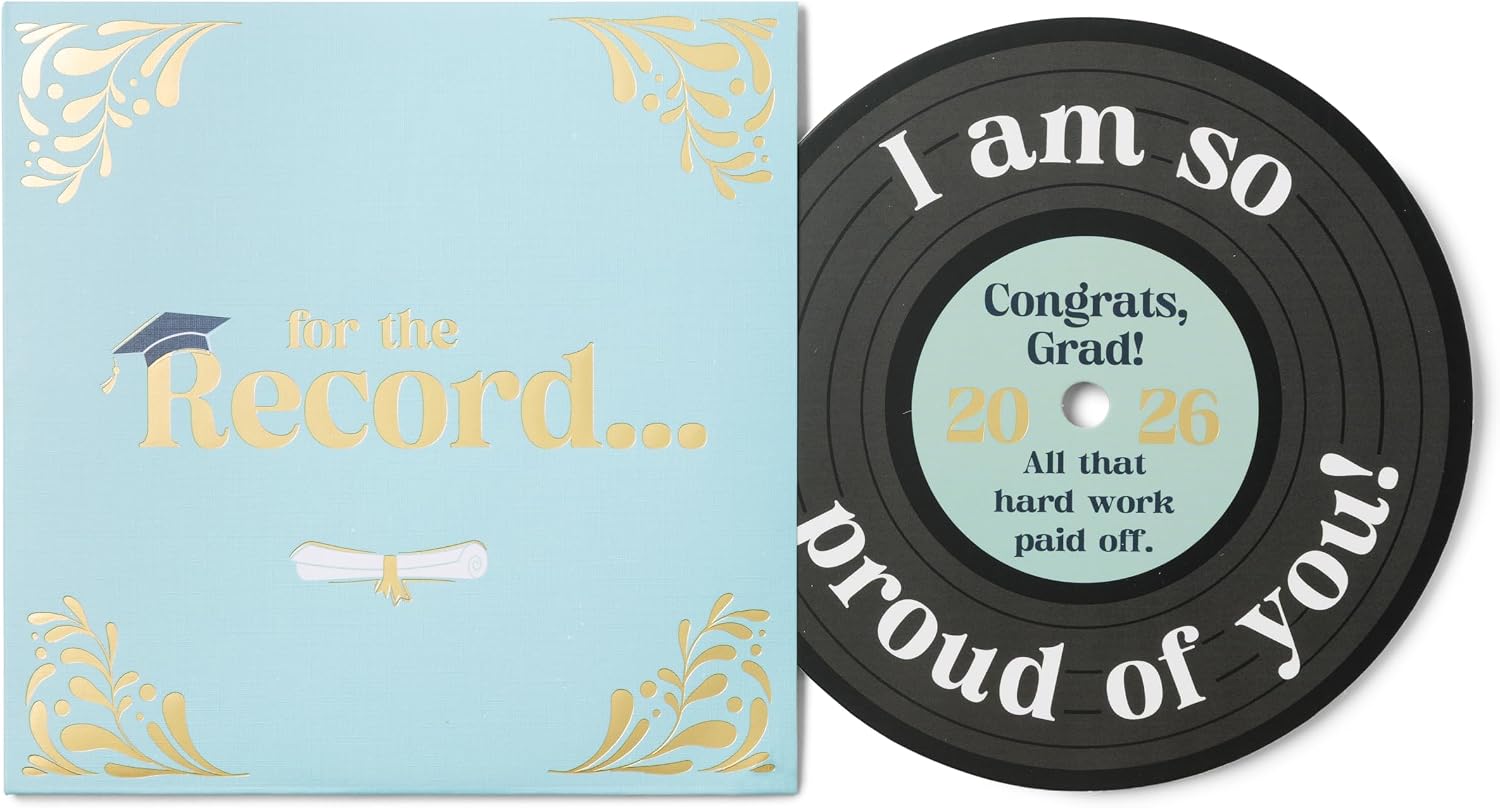 Vinyl Record Graduation Card for High School & College Graduates