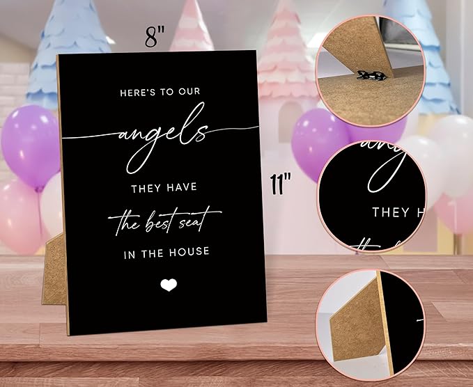 Funeral Sign, 8x11 Black Minimalist Style Loss of Loved One Memorial Sign, Funeral Decorations, Wedding Table Decor, Memorial Gifts For Loss of Loved One, Sympathy Gift, Bereavement Gifts -6
