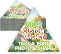 KETABAO – 6" Customize Your Image Triangle Photo Magnets - Photo Fridge, Storage Cabinet and Car Decoration Magnets