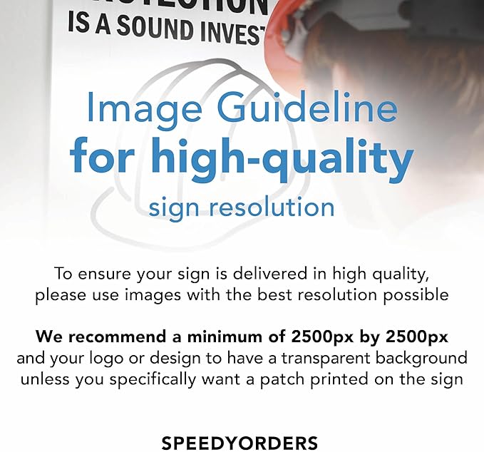 SPEEDYFORMS Custom Outdoor Metal Sign, Personalized Aluminum, Customized Safety, Business, Waterproof White Aluminum (Logo, 20x20 In)