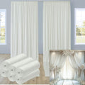 30ftx12ft Wrinkle Free Ivory Backdrop Curtain, 6 Panels 12FT Height Ivory Wedding Backdrop Drapes, Silky Polyester Back Drop Cloth for Birthday Photography Background Party Backdrop Draping