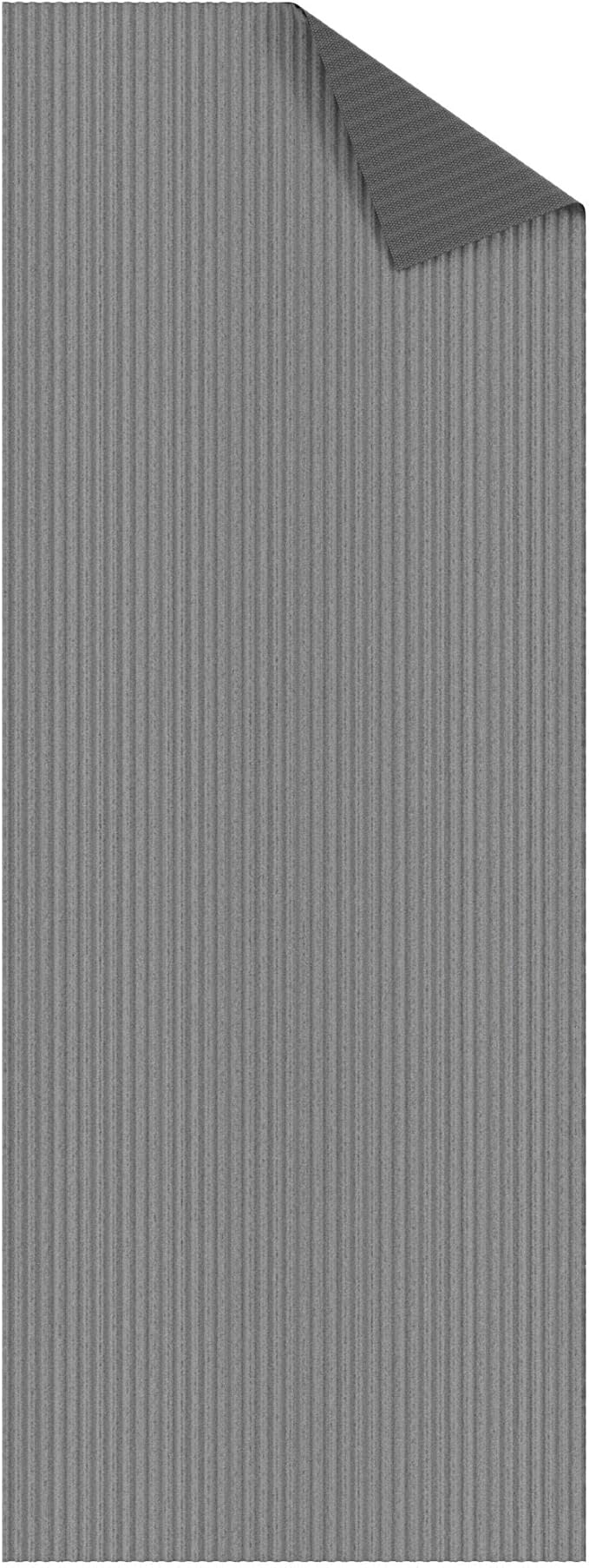Ottomanson 2'7" x 15' Hallway Runner with Scraper Pile - Extra Durable Non-Slip Rug Mat for Indoor & Outdoor Use - Ideal for Kitchen, Entryway & Garage - High-Traffic Carpet, Gray