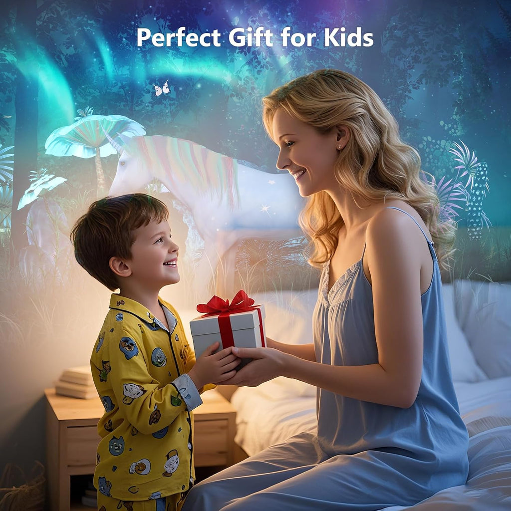 rossetta 3d star projector, galaxy aurora planetarium projector, front angle view
