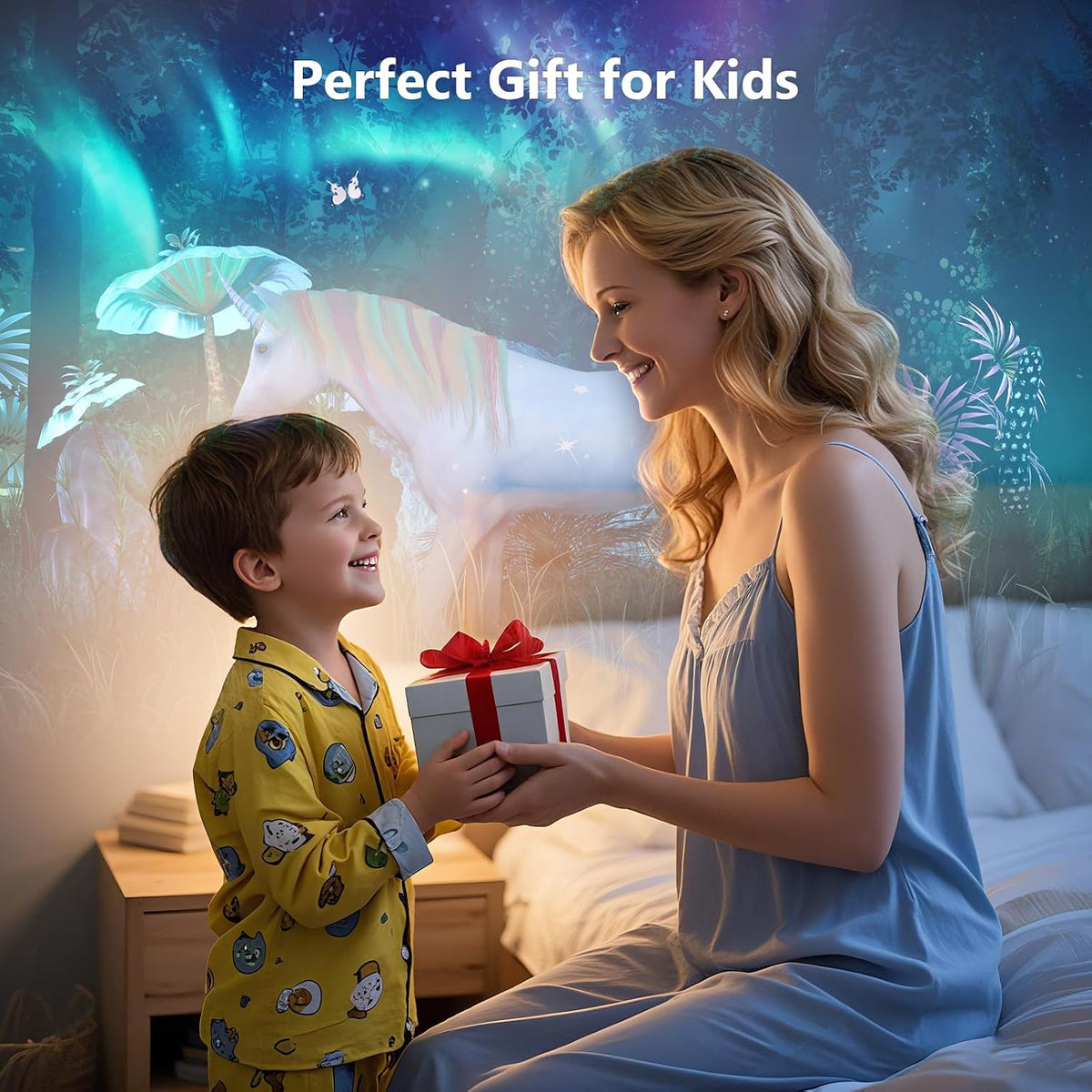 rossetta 3d star projector, galaxy aurora planetarium projector, front angle view