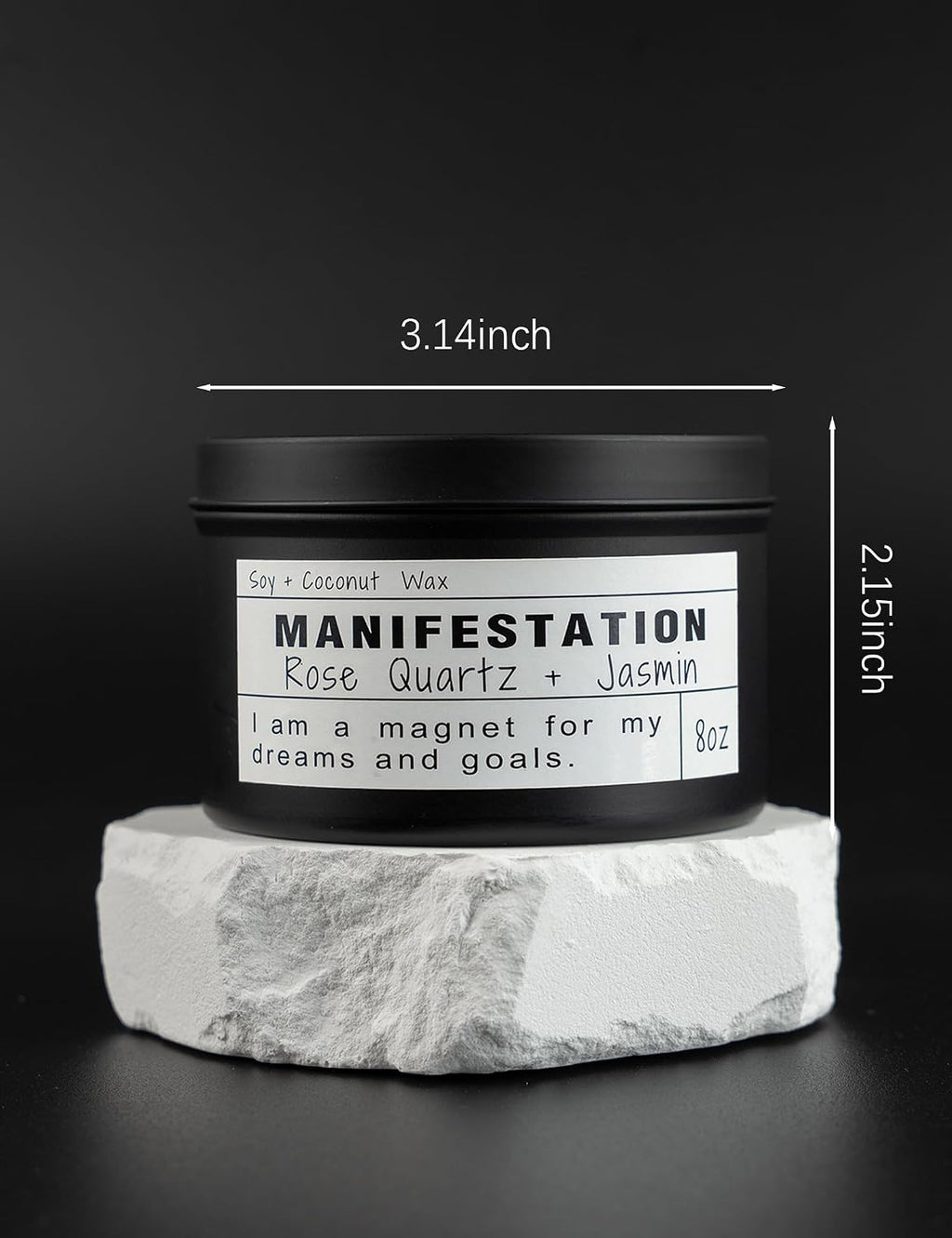 Crystal Soy Candles, Handmade Wishing Gifts, Wishing Law of Attraction, Moon Magic, Birthday Candle Gifts. (Manifestation)
