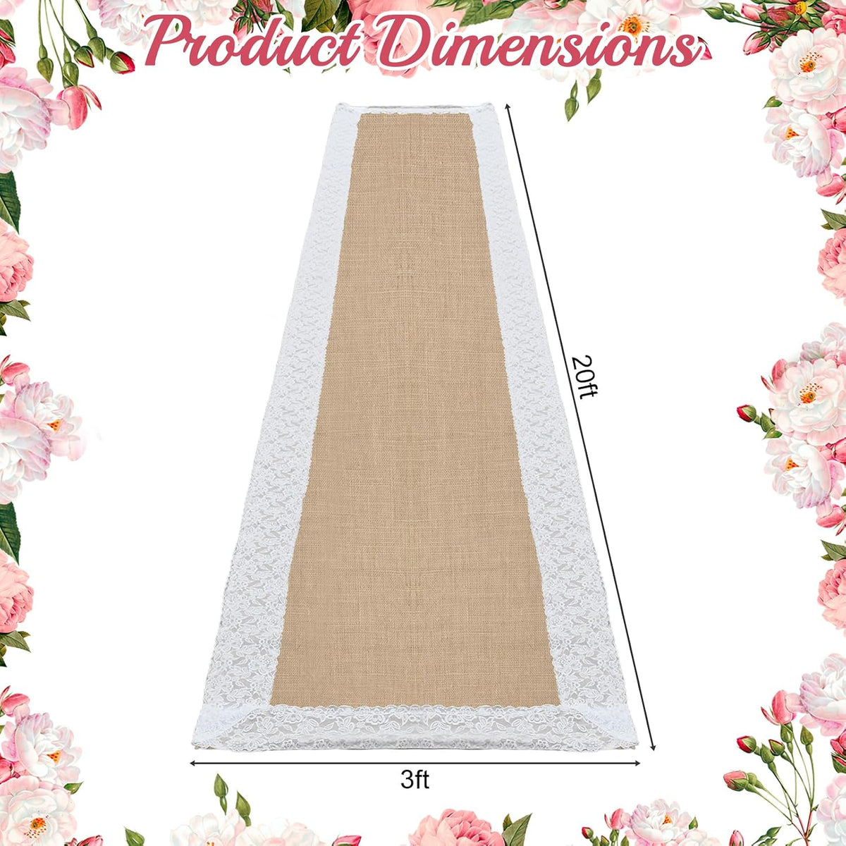 Natural Burlap Wedding Runner Aisle for Wedding Ceremony Burlap Aisle Runner ...