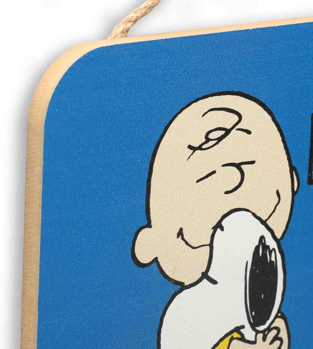 Peanuts Charlie Brown and Snoopy Life Is Better With a Dog Hanging Wood Wall Decor - Cute Snoopy Sign for Home