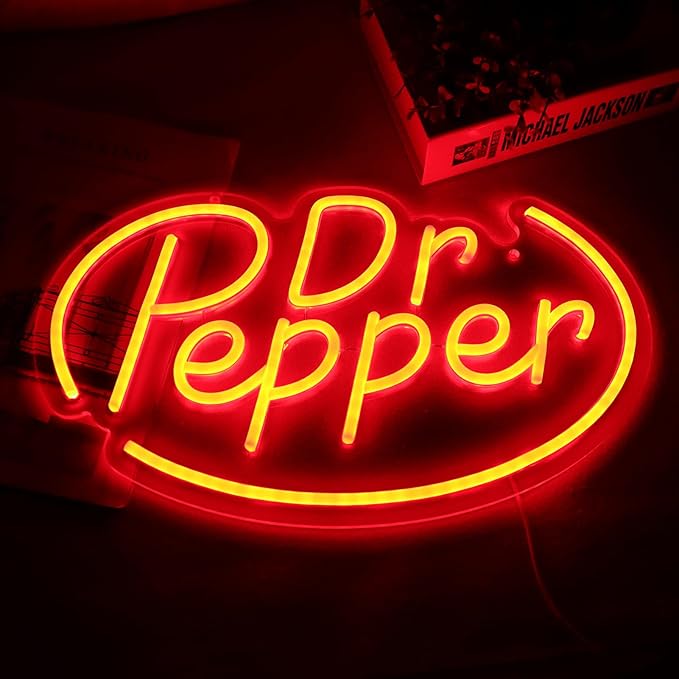 Neon Signs for Wall Decor，Neon Lights for Bedroom Led Business Signs Suitable for Drinks Shop、Man Cave、Christmas Gifts，16 * 10Inch(red)